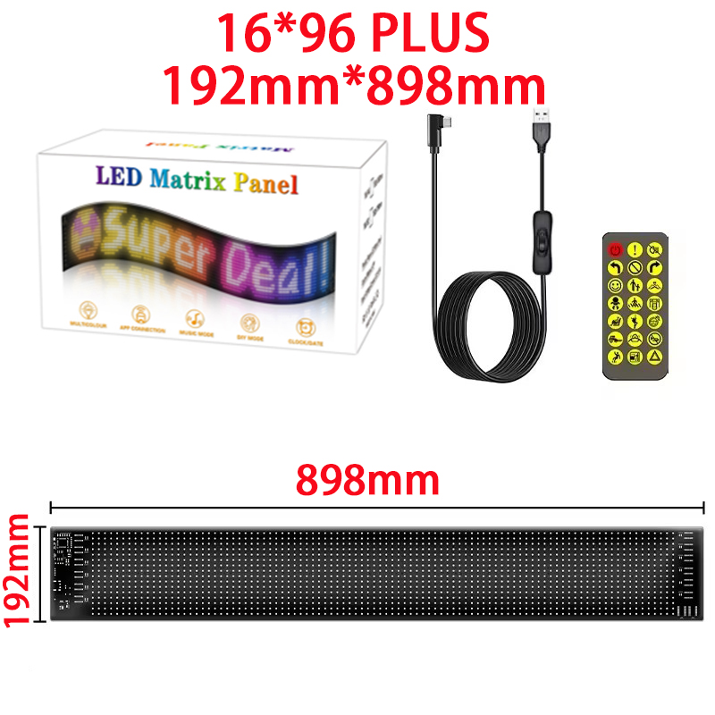 Pixel Art Led Panel - 16x96 Plus Truck Eye RGB LED