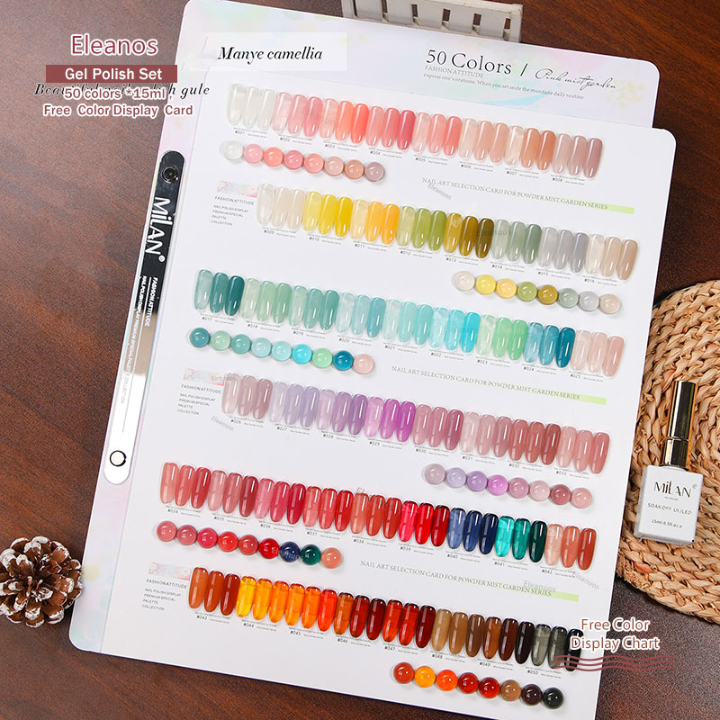 Color Checker Card - Lemcco Korean Style 50pcs Jelly Opal