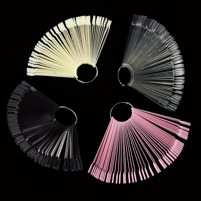 Color Checker Card - 4Color 50pcs False Nail Tips Fake