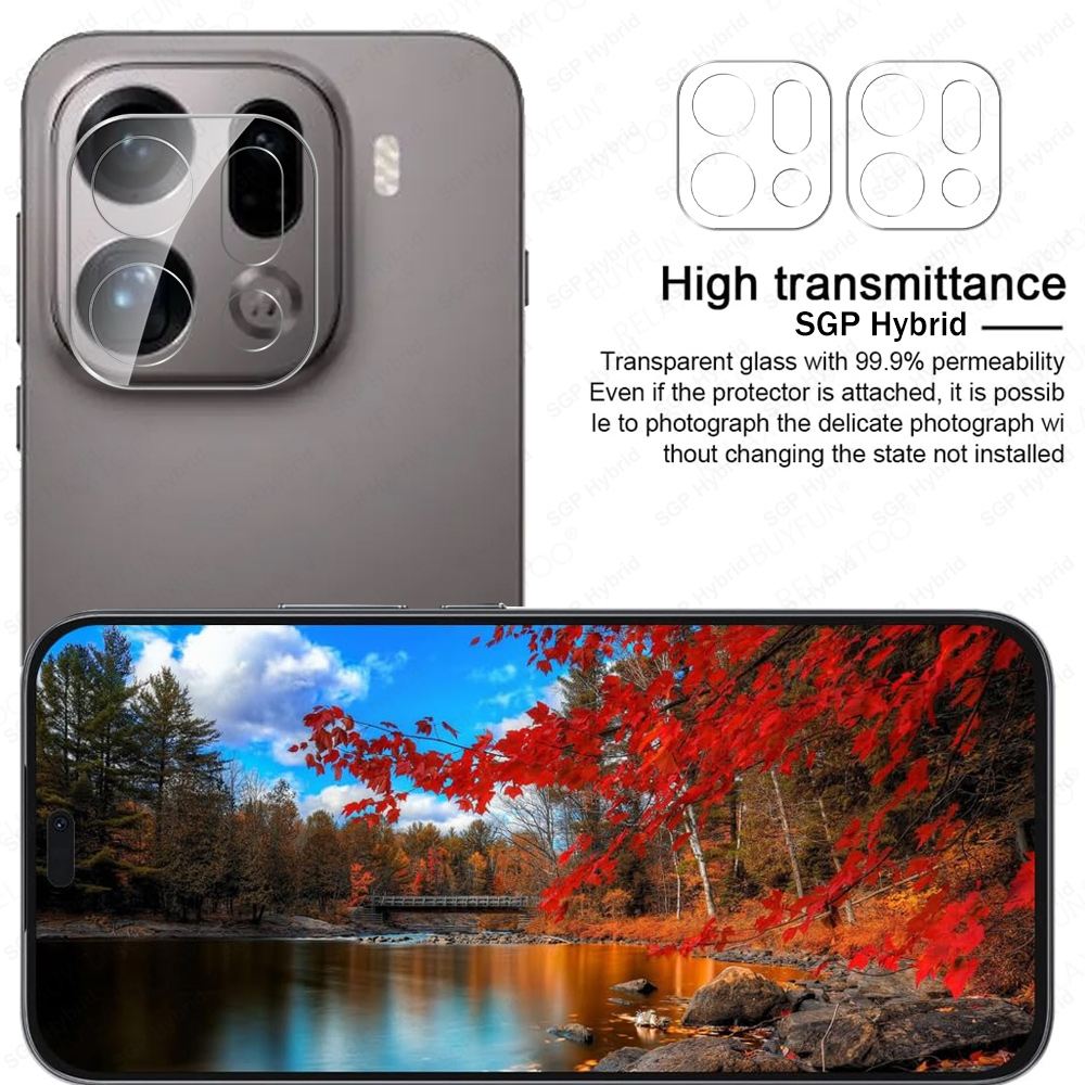 2Pcs 3D Clear Camera Glass Pro - Photography Kit Oppo Find X9 Pro ulasan dan harga
