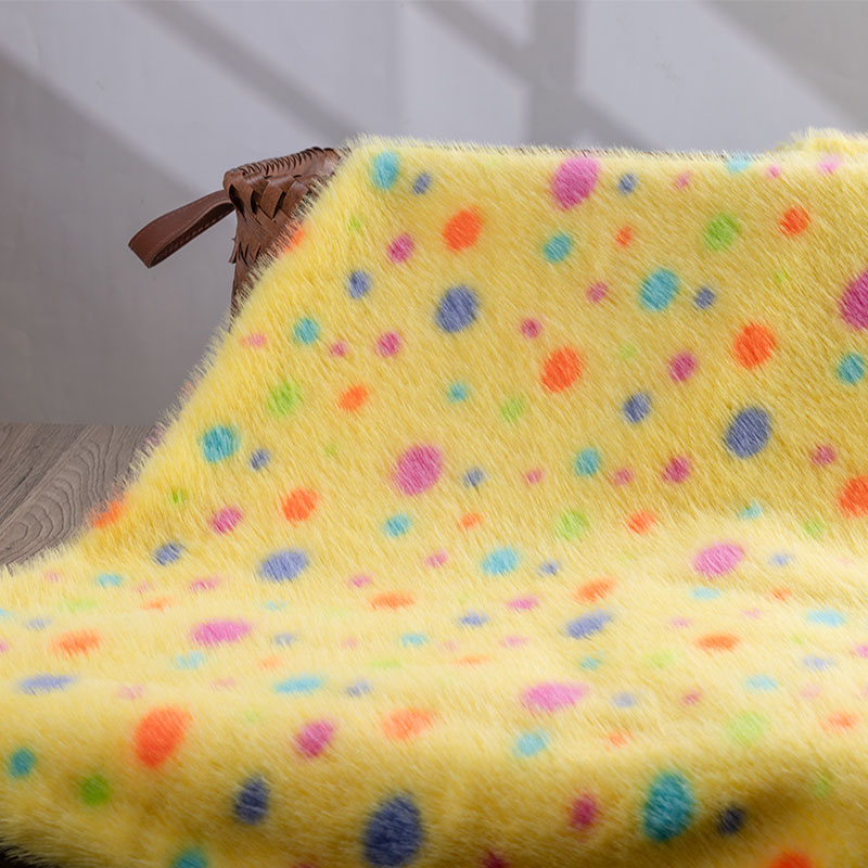 Imitation Mink Print Fabric Ye - Photography Yellow ulasan dan harga