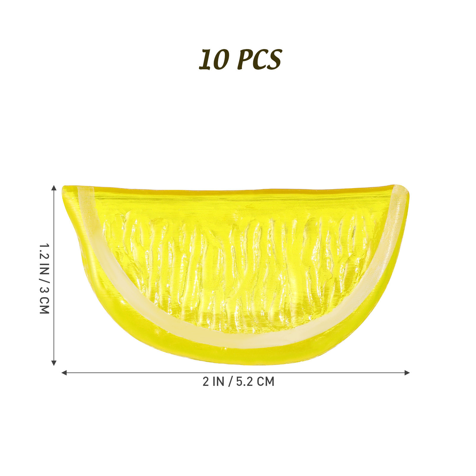 10Pcs Simulated Lemon Blocks P - Photography Yellow ulasan dan harga