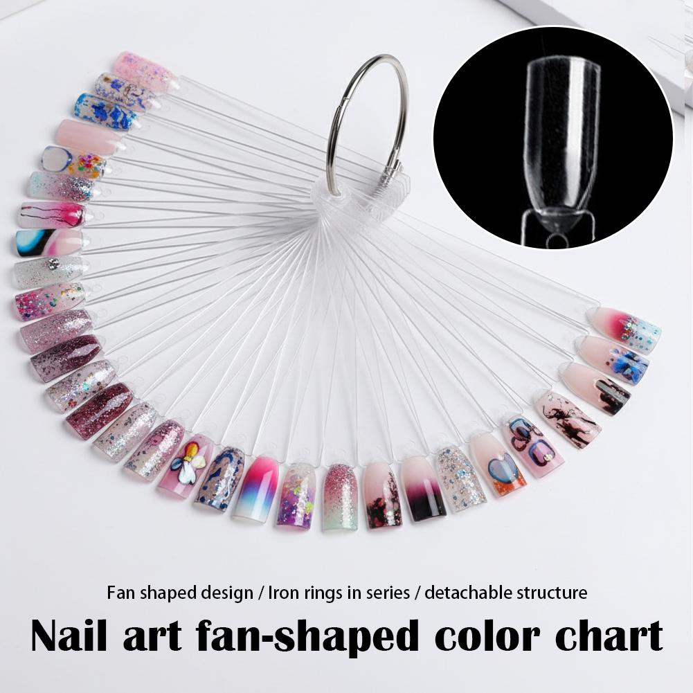 50 Tips Clear Nail Swatches Co - Color Checker Card ulasan dan harga
