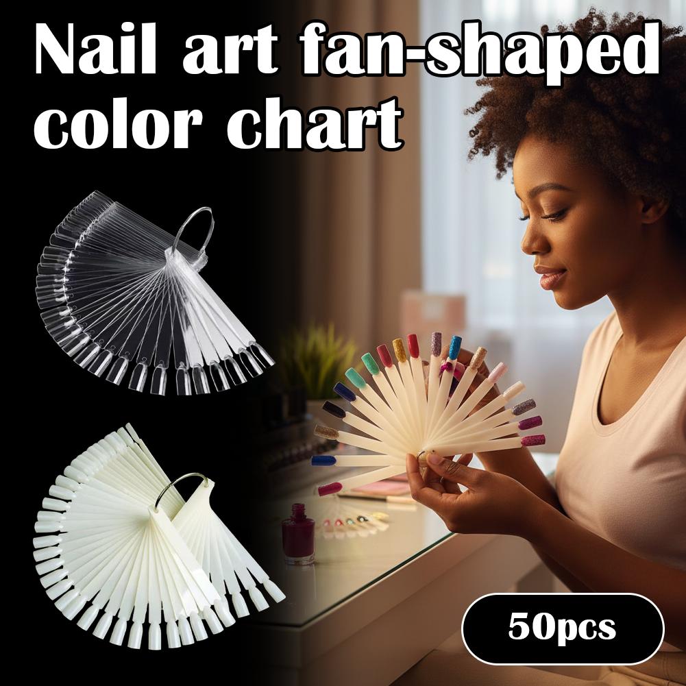 50 Tips Clear Nail Swatches Co - Color Checker Card ulasan dan harga