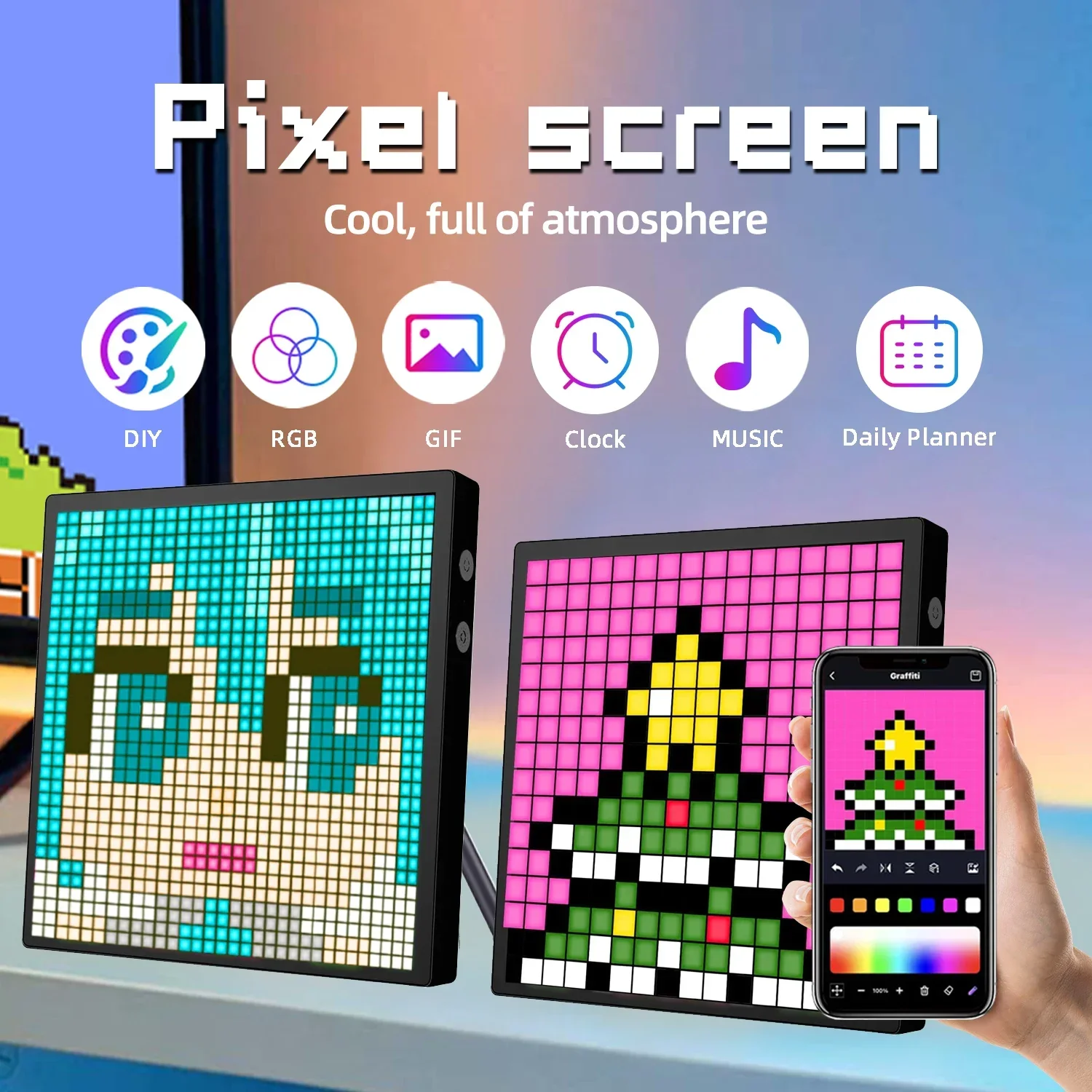 Smart LED Matrix Pixel Display - Pixel Art Led Panel ulasan dan harga