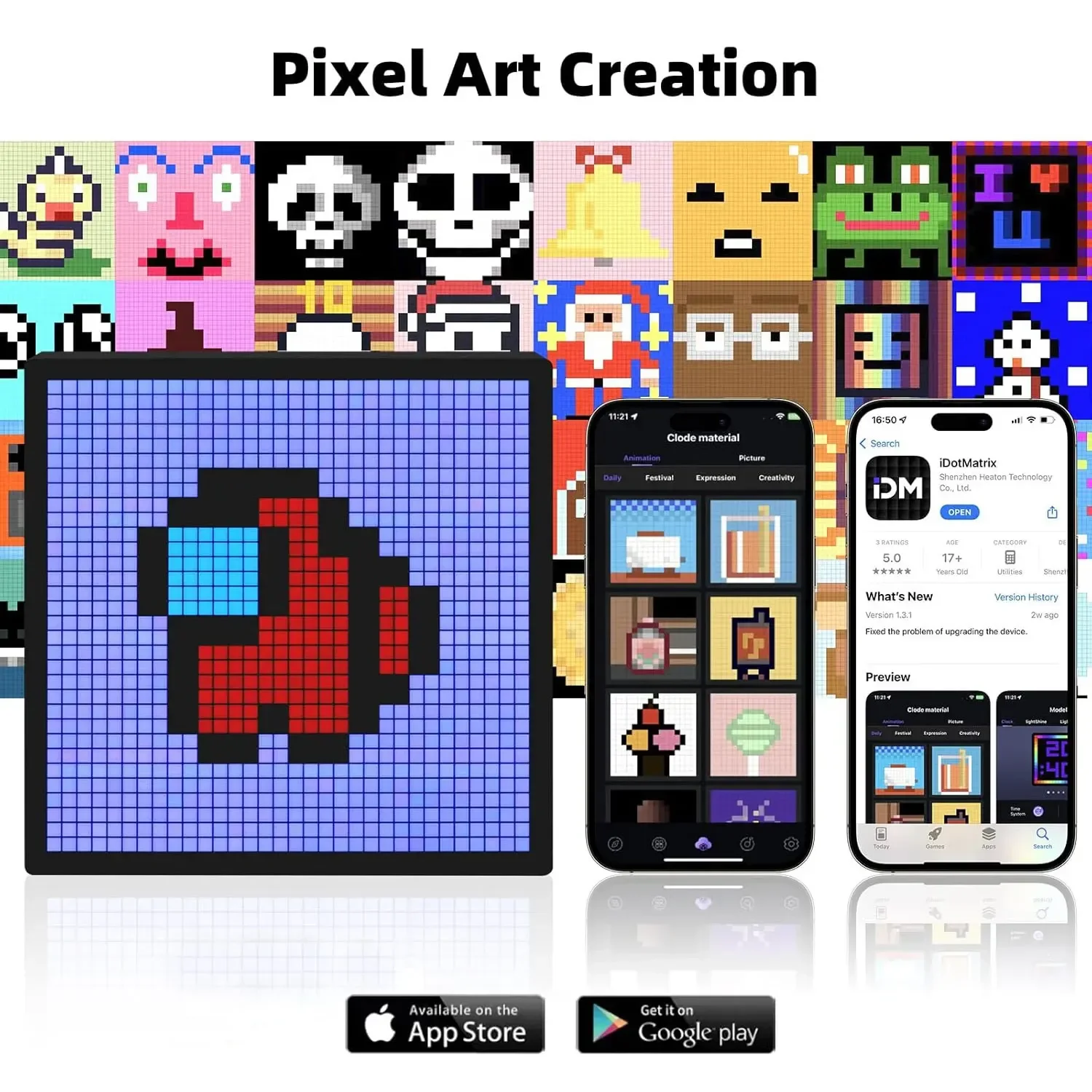 Smart LED Matrix Pixel Display - Pixel Art Led Panel ulasan dan harga