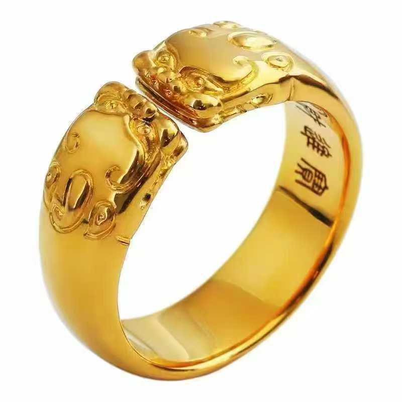Pixiu Open Ring Couple's 24K G - Photography Yellow ulasan dan harga