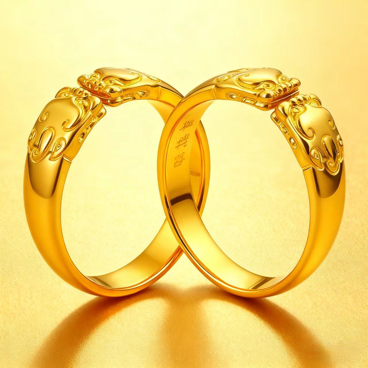 Pixiu Open Ring Couple's 24K G - Photography Yellow ulasan dan harga