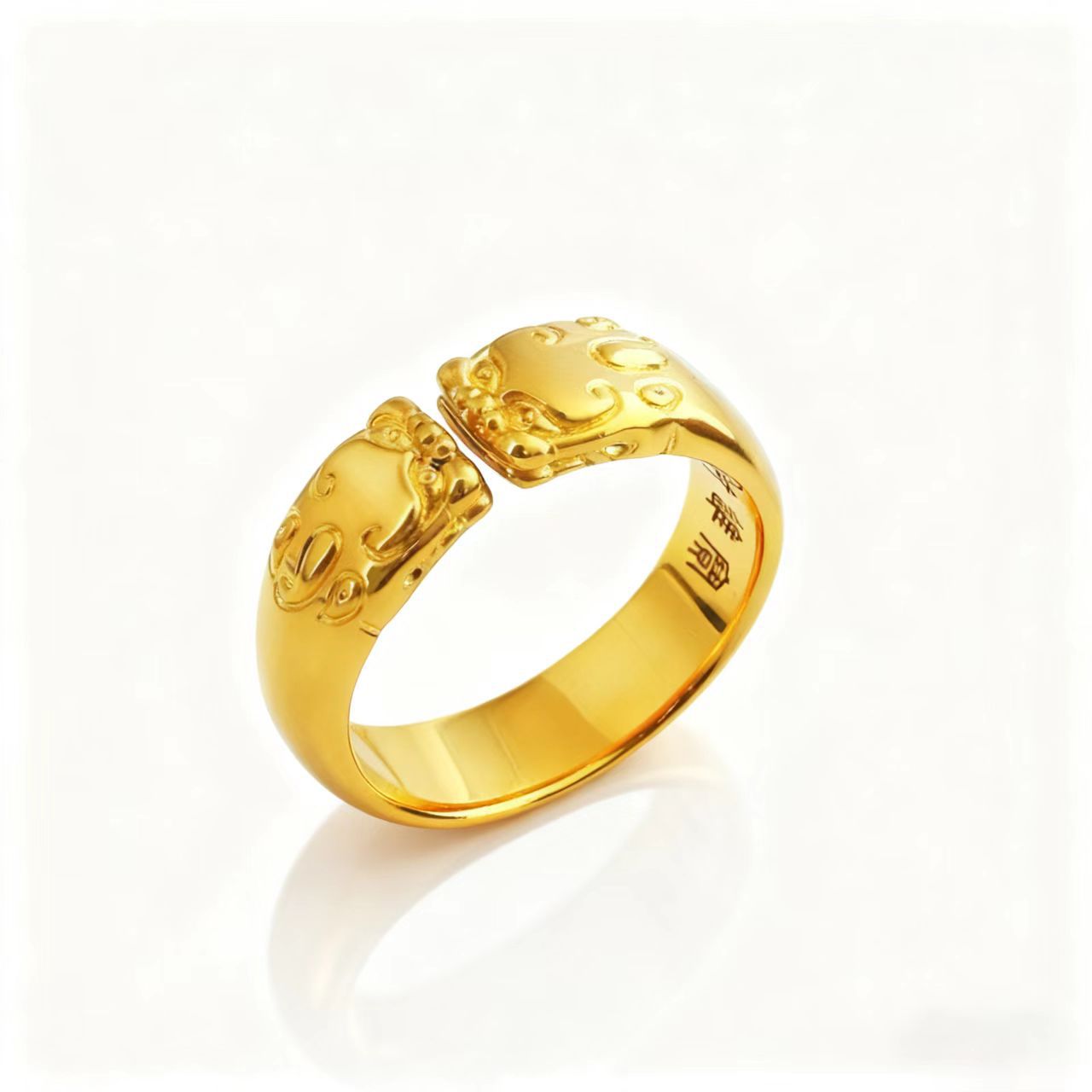 Pixiu Open Ring Couple's 24K G - Photography Yellow ulasan dan harga