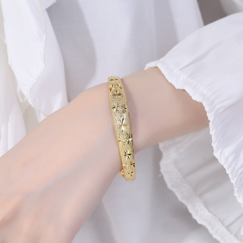 24K Gold Women's Wide Bangle | - Photography Yellow ulasan dan harga