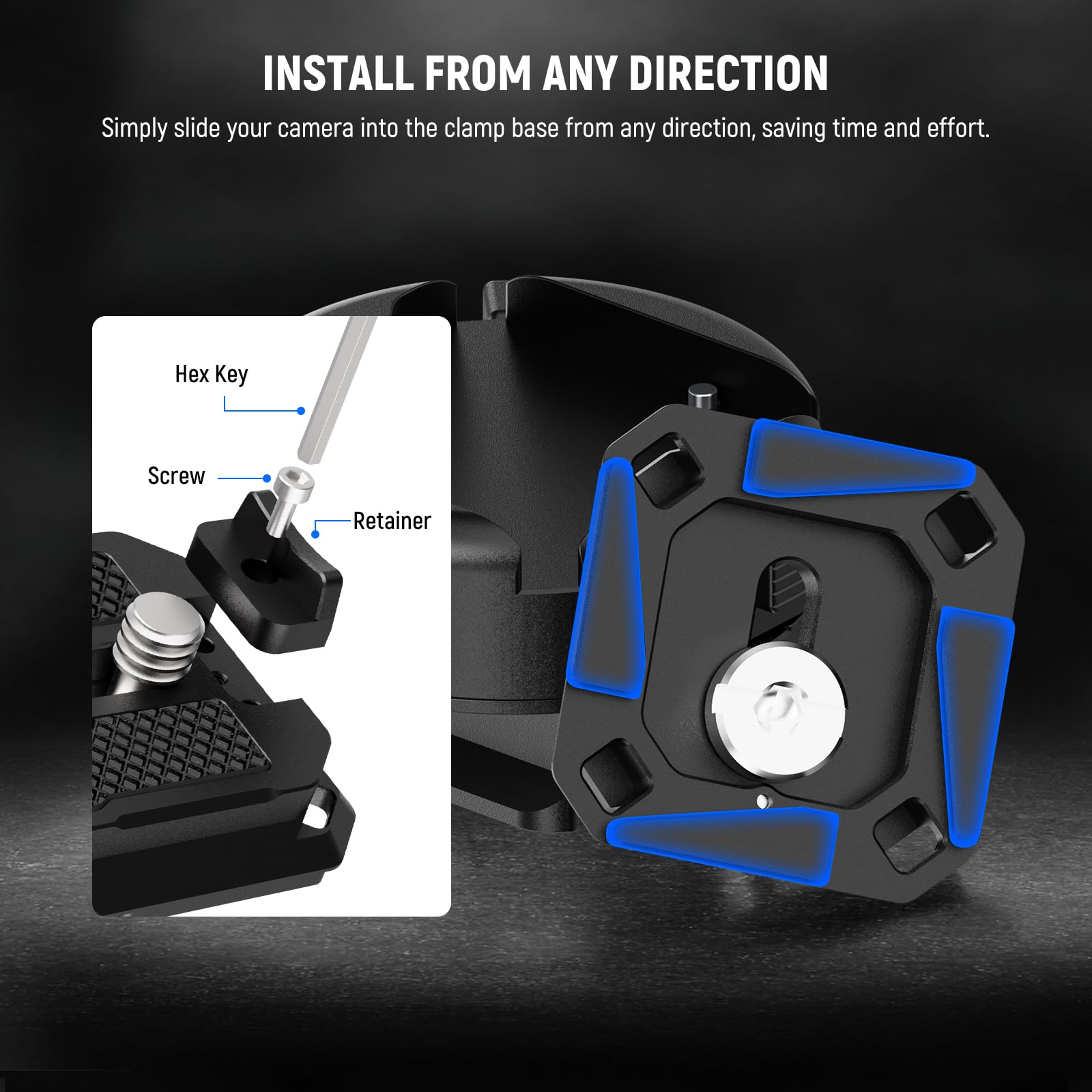 Neewer GM47 Quick Release Plat - Peak Design Clip ulasan dan harga