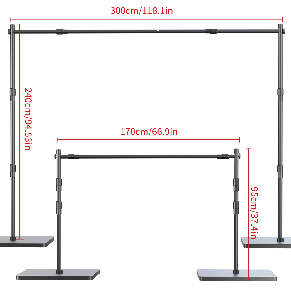 2.4X3M Heavy Duty Background B - Backdrop Stand Kit ulasan dan harga