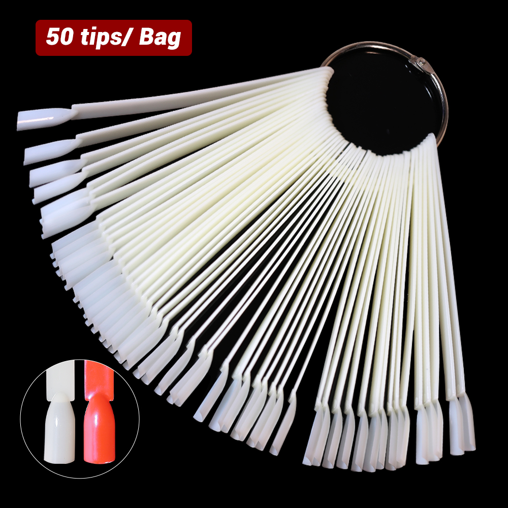 50Pcs False Nail Display Stick - Color Checker Card ulasan dan harga