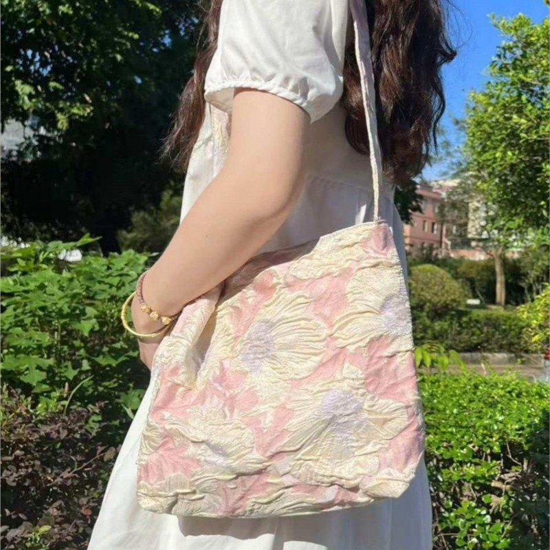 Ins Style Retro Floral Shoulde - Photography Trend ulasan dan harga
