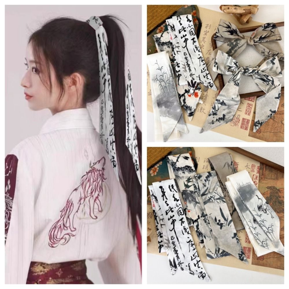 Elegant Long Ink Painting Silk - Photography Trend ulasan dan harga