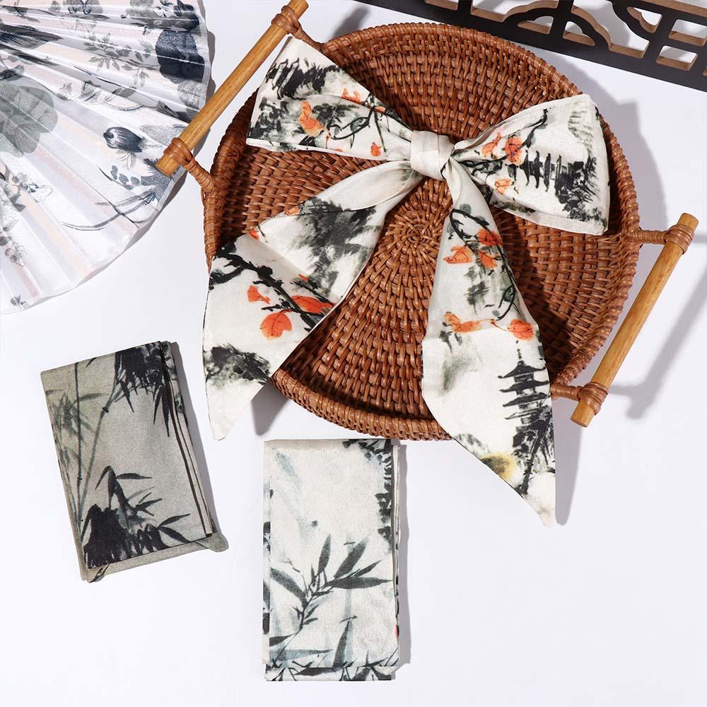 Elegant Long Ink Painting Silk - Photography Trend ulasan dan harga