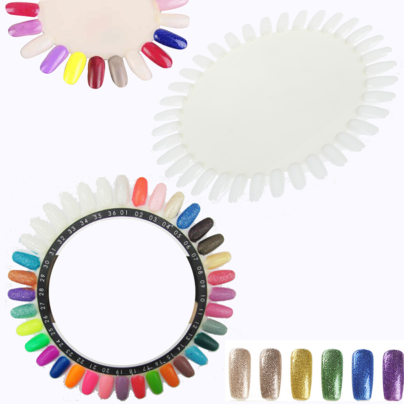 36 Colors Round Nail Polish Ge - Color Checker Card ulasan dan harga