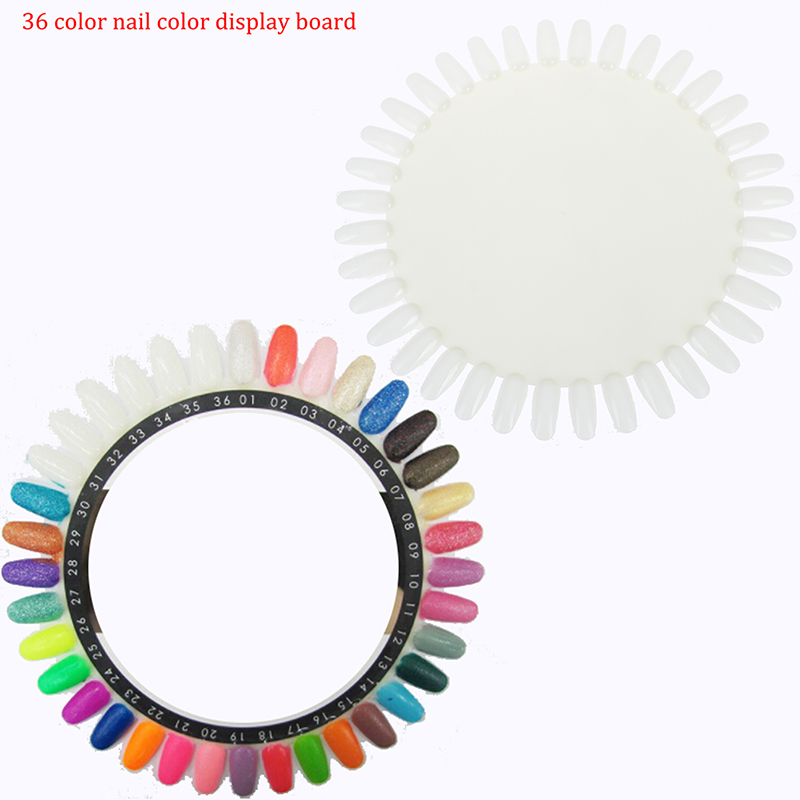 36 Colors Round Nail Polish Ge - Color Checker Card ulasan dan harga