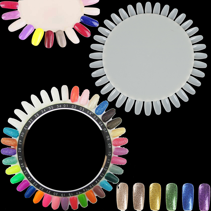 36 Colors Round Nail Polish Ge - Color Checker Card ulasan dan harga