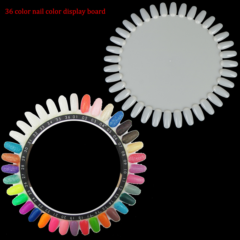 36 Colors Round Nail Polish Ge - Color Checker Card ulasan dan harga