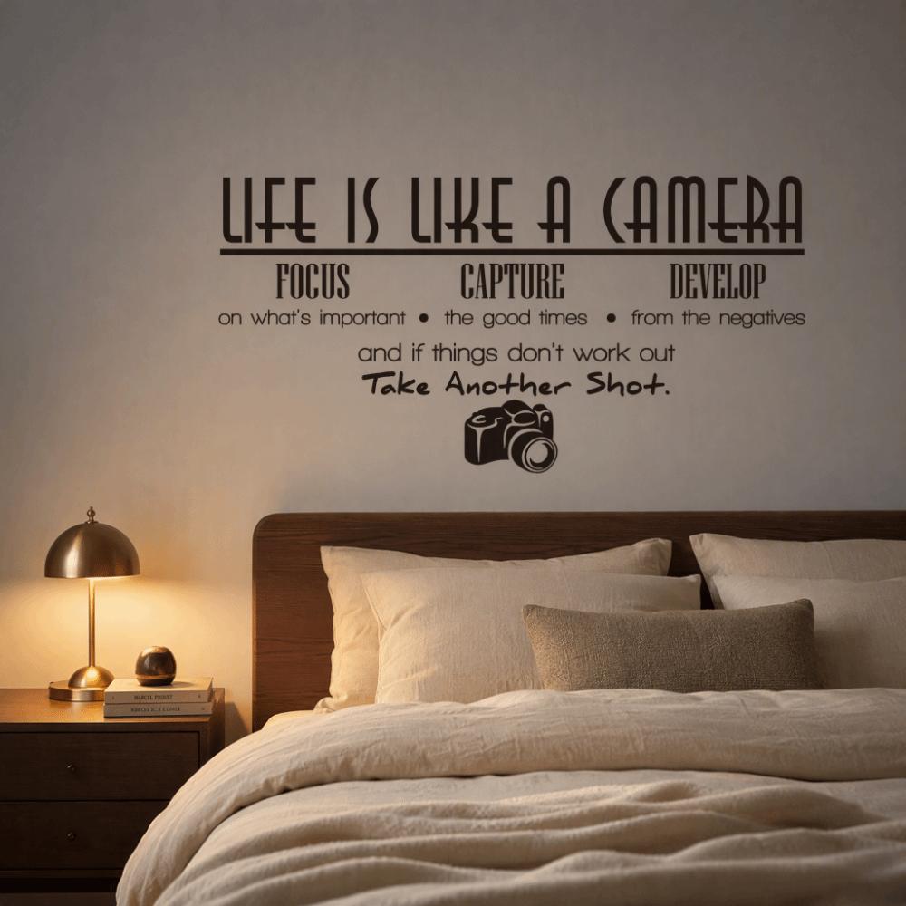 PVC Vinyl Wall Stickers 25x70c - Photography Quotes ulasan dan harga