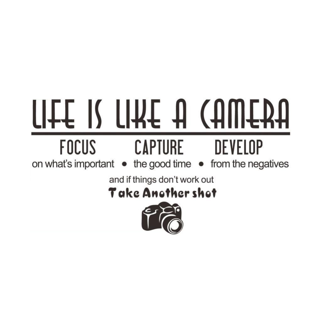 PVC Vinyl Wall Stickers 25x70c - Photography Quotes ulasan dan harga