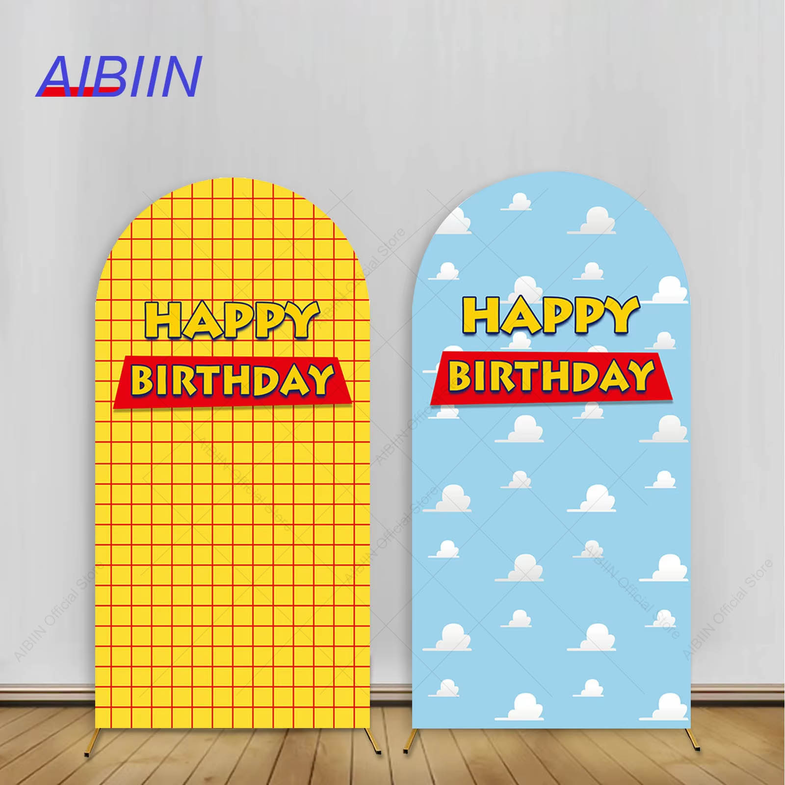 Happy Birthday Arch Backdrop C - Photography Yellow ulasan dan harga