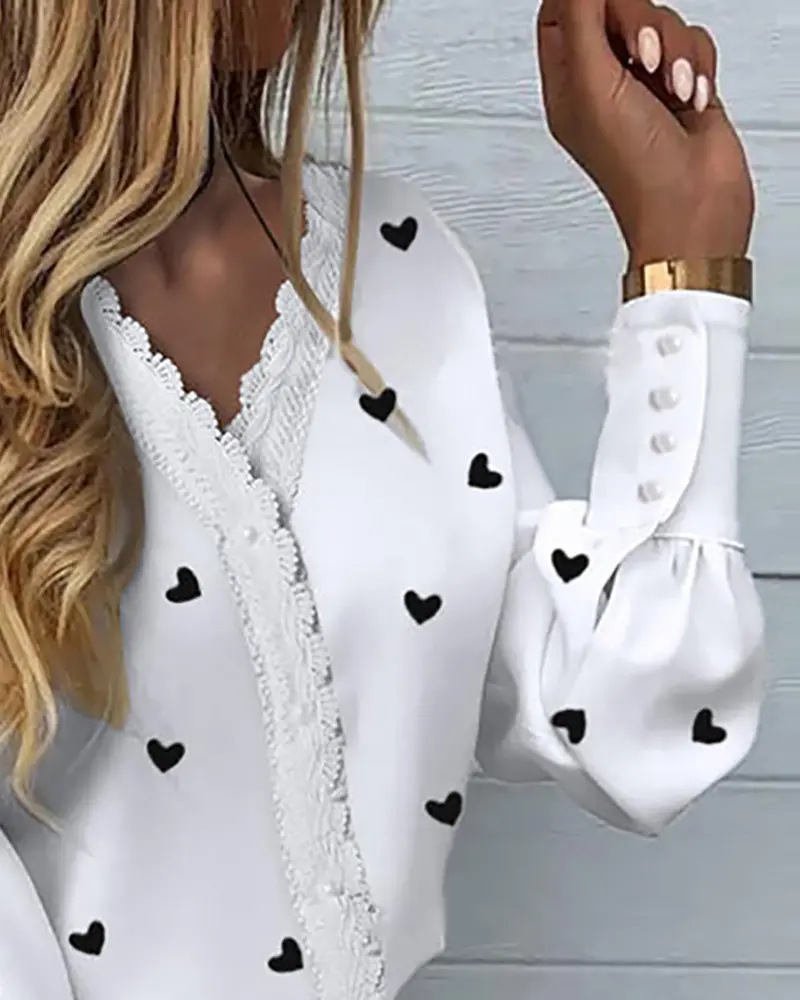 Women Sweet Love Heart Paintin - Photography Trend ulasan dan harga
