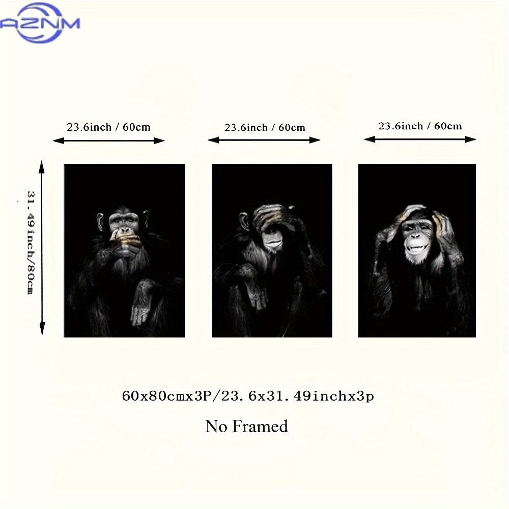 3pcs/set Big Size Unframed Ret - Photography Course ulasan dan harga